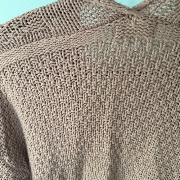 Altar’d State Cozy Tan Cable Knit Sweater Size S/M - Picture 7 of 8